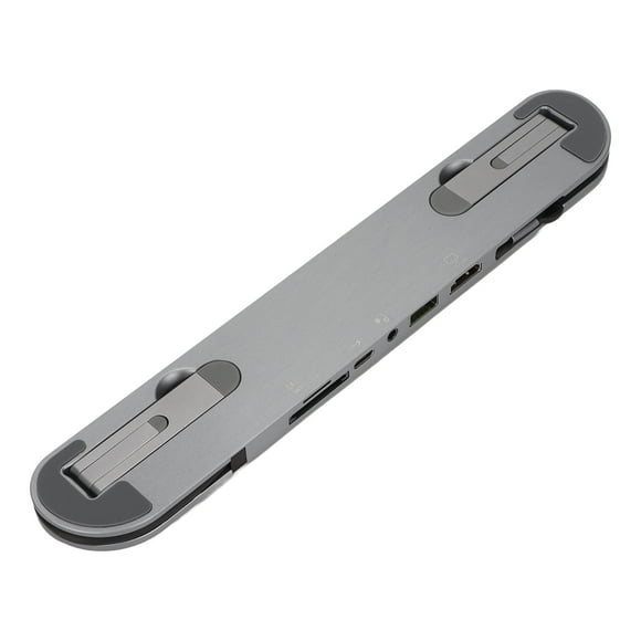 USB C Docking Station, 6 in 1 USB3.0 USB C USB C Docking Station Stand 5Gbps Transmission for Office for Laptop for Home Gray