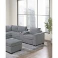 thumbnail image 6 of Miekor Furniture Modern Functional Light Gray Corduroy Upholstered Sectional Set Living Room One Arm Loveseat Wedge Console Ottoman 4pc Couch Sofa Set MK4727, 6 of 8