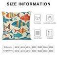 thumbnail image 5 of ONETECH Watercolor Fish Throw Pillow Covers ,Art Fish Blue Red Fish  Cushion Cases Decorative Pillow Cases for Couch Sofa Bedroom, 5 of 5