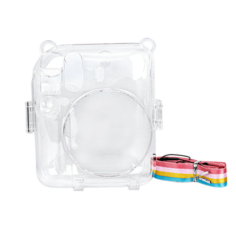 For Fujifilm Instax Mini 12 Transparent Camera Case Protective Carry Bag  Cover with Shoulder Strap Storage Bag