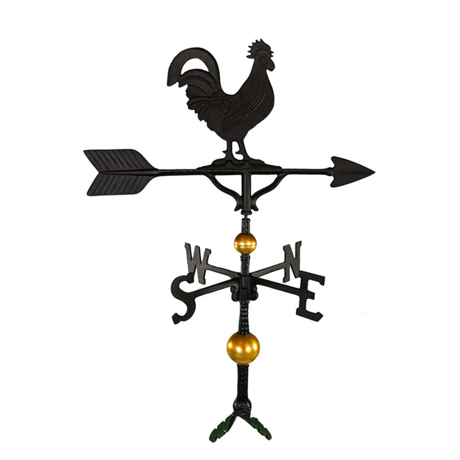 Deluxe Black Rooster Weathervane 32 in. by Montague Metal Products