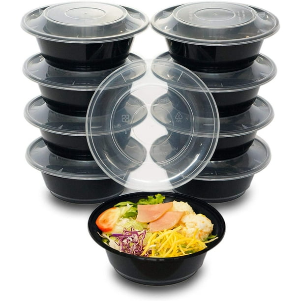 CTC Medium 21oz Snack Bowls With Lids 150 Sets Disposable Cereal Meal