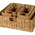 thumbnail image 6 of happimess Traditional Assorted Hand-Woven Hyacinth/Iron Baskets, Natural (Set of 10), BSK1010A-10SET, 6 of 11