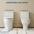 thumbnail image 3 of One Piece Compact Toilet with Low Tank Design and Top Dual Flush, Soft Close Seat for Space Saving Modern Bathrooms, 3 of 8