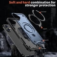 thumbnail image 3 of Allytechgroup for iPhone 16 Plus Case with 360° Rotable Kickstand,  [Include 1X Screen Protector] [Magnetic Car Mount Support] Military Grade Drop Protection Phone Cover for iPhone 16 Plus, Blue, 3 of 6