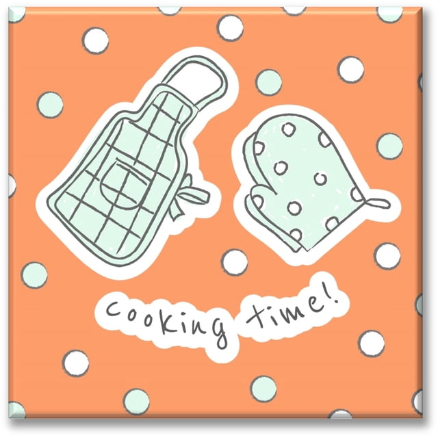 Cuadro Canvas Pixtreats Listo Para Colgar Tipo Galería Hora De Cocinar 80X80 cm