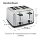 thumbnail image 2 of Tostadora Hamilton Beach 4 Rebanadas Acero Inoxidable Apagado Automático Doble Control Independiente 1500 W, 2 of 9