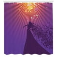 thumbnail image 3 of Ambesonne Diva Shower Curtain, Opera Singer Musical Notes, 69"Wx84"L, Multicolor, 3 of 3
