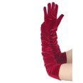 thumbnail image 5 of INSPIRE CHIC Women's Velvet Elbow Length Full Finger Evening Glove for Elegant Formal Dark Red, 5 of 6