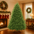 thumbnail image 5 of Artificial Christmas Tree, 4.5FT/6FT/7.5FT/9FT Premium Unlit Hinged Design, Dense Branches Realistic Holiday Décor​ w/Easy Assembly, 5 of 8