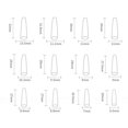 thumbnail image 5 of Fragmento de uñas postizas de color azul brillante, uñas postizas largas con borde francés negro, día de San Valentín, uñas adhesivas acrílicas, 24 piezas para mujeres y niñas, 5 of 5