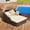 Mix Brown & Beige, variant on Costway Patio PE Rattan Daybed with Retractable Canopy, Soft Cushions and Extra Pillows Mix Brown & Navy