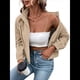 thumbnail image 2 of Chaqueta Ligera de para Mujer, de Larga, con Cremallera y Botones A Presión, para Otoño. Albaricoque XL, 2 of 10