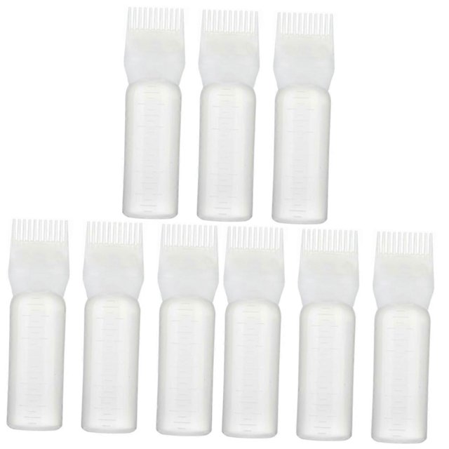 3sets Hair Coloring Bottle Applicator Comb Applicator Styling Tool Graduated Scale Bottle Brush for Hair Dye 3pcs3