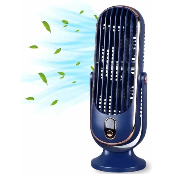 Ultra Quiet Tower Fan, 5 Speeds  USB Rechargeable Desk Fan for Home Office Bedroom Desk
