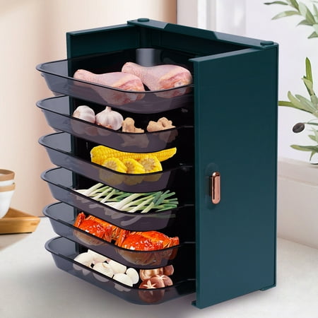 

CNCEST 6 Layers Stackable Storage Organizer for Food Snacks Toys Toiletries Plastic