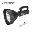 thumbnail image 4 of LED POTENTE PANTALLA HERRAMIENTO ALTO LIBRE DE LUCHO DE ABS 10WLED poderoso reflector a mano al aire libre camping viajando USB Flashlight 8000mAh batería de litio blanco luz de luz grande Inevent OD002671-03B, 4 of 7