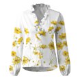 thumbnail image 4 of Mujeres Casual Manga completa Cuello en V Tops Camisas sueltas Blusa Tops estampados Pompotops  FGAJ13933, 4 of 5