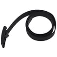 thumbnail image 4 of Men's Women's Silicone Belt Rubber Plastic Buckle Plain Leather Style Adjustable-Black, 4 of 7