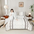 thumbnail image 4 of Homewish Retro Boho Geometric Bedding Comforter Set,Vintage Bohemian Aztec Twin Comforter Sets,White Brown Bedding Set For Adults,Luxury Bedroom Decor Reversible,2 Pieces, 4 of 8