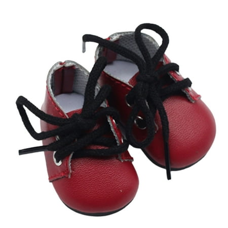 

Yixx 1 Pair Shoes Casual Fine Workmanship Faux Leather Figure Doll Sports Shoes for Gift