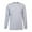 Heather Grey, variant on Men's Long Sleeve Crew Neck Ribbed Cuff Solid Tee/T-Shirt , White S, 1 Pack