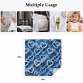 thumbnail image 5 of Cloth Napkins Set of 6 - 20x20 Inches, Valentine's Day Washable Reusable Table Napkins, Love Heart Blue Cowboy Buffalo Plaid Soft & Absortbent Dining Napkin for Party Wedding Hotel Restaurant, 5 of 8