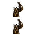 thumbnail image 1 of Monstrate Artesanía, deseos de suerte y buena suerte, estatuilla de gato, gato de la suerte Natural, gato Feng, no tóxico, brazo para el hogar, Café a la izquierda 2Conjunto, 1 of 1