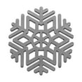 thumbnail image 2 of Neoyler Snowflake Table Mats Christmas Thanksgiving Decorations Heat Safe Non Space Saving Flexible Elegant for Christmas Celebrations Dining 5.9in Gray, 2 of 6