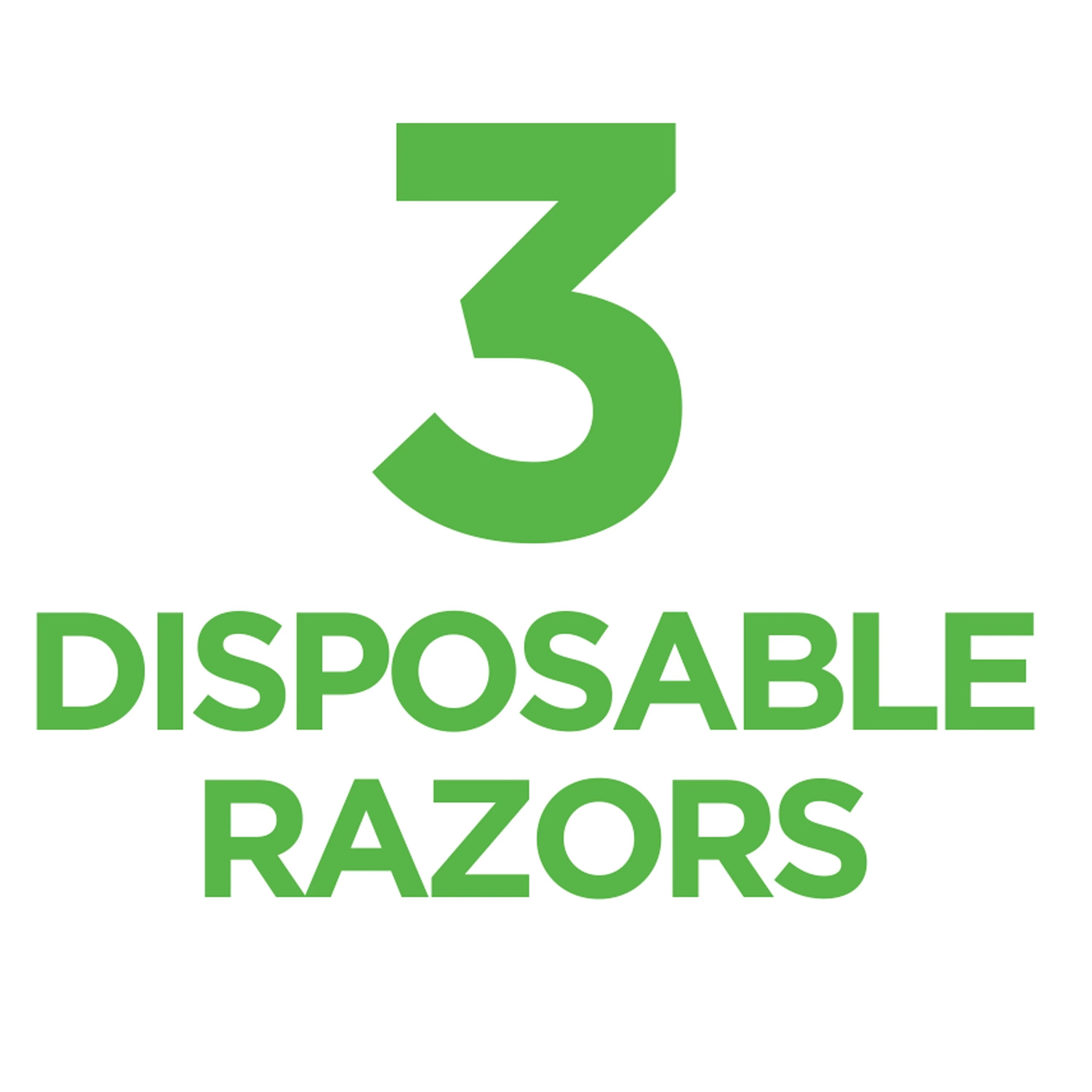 Equate Men's 3-Blade Sensitive Disposable Razors, Black, 3 Count