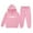 Pink, variant on WEIYLL Outfit Sets for Girls Child Long Sleeve Solid Warm Hoodie Pullover Tops Pants Sweat Khaki Winter Clothes 12-13 Years