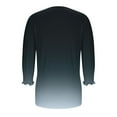 thumbnail image 7 of Riecok Womens 3/4 Sleeve Tee Shirts Crewneck Gradient Printed Tunic Tops Casual Basic Blouses Navy S, 7 of 7