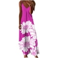 thumbnail image 1 of Vestido de Verano Casual de las Mujeres, Impresión Plegada Casual de Verano, Vestido de Cuello en V sin Mangas de Camis, 1 of 8