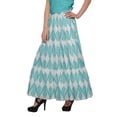 thumbnail image 4 of Moomaya Jupe Longue Imprimée pour Femmes Style Portefeuille Grande Taille Jupe Maxi à 3 Niveaux, 4 of 6