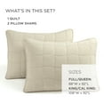 thumbnail image 4 of Lush Decor Cloud Gauze Quilt Set, 3 Piece Set, Full/ Queen, Neutral - Textured Soft Bedding Set - Neutral Home Decor - Lightweight Summer Quilt - Minimalist & Modern Bedroom Decor, 4 of 8