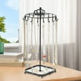 thumbnail image 6 of QccHieUs Rotatable Jewelry Rack, Jewelry Organizer, Metal Necklace Earring Shelf, Pendant Black, 6 of 9