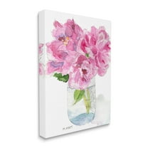 Stupell Industries Pink Peonies in Classic Canning Jar Canvas Wall Art, 36 x 48, Design by Melissa Hyatt LLC