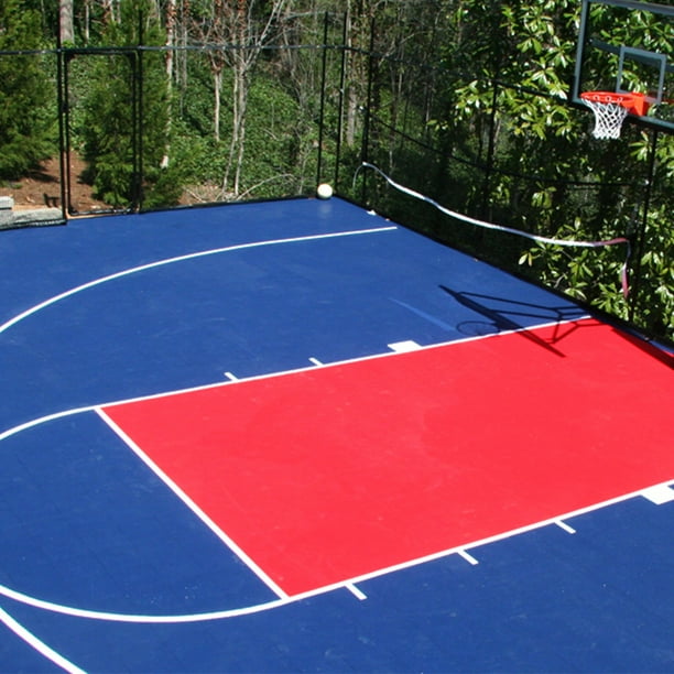 FlooringInc Outdoor Basketball Court Tiles, 12"x12" Tiles, Green