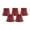 Burgundy, variant on Meriville Set of 5 Off White Faux Silk Clip On Chandelier Lamp Shades, 4-inch by 6-inch by 5-inch