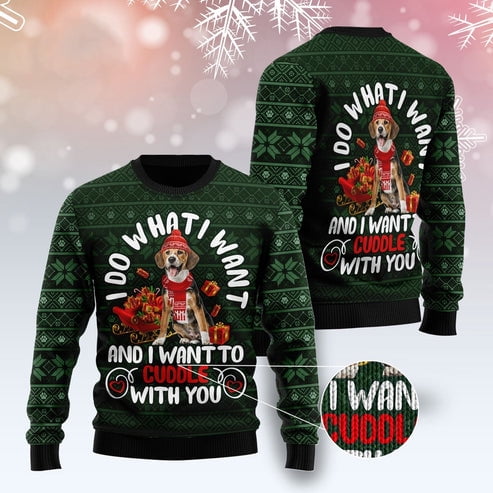 Beagle I Want 3D Christmas Sweater, Funny Xmas Sweater, Sweater Xmas
