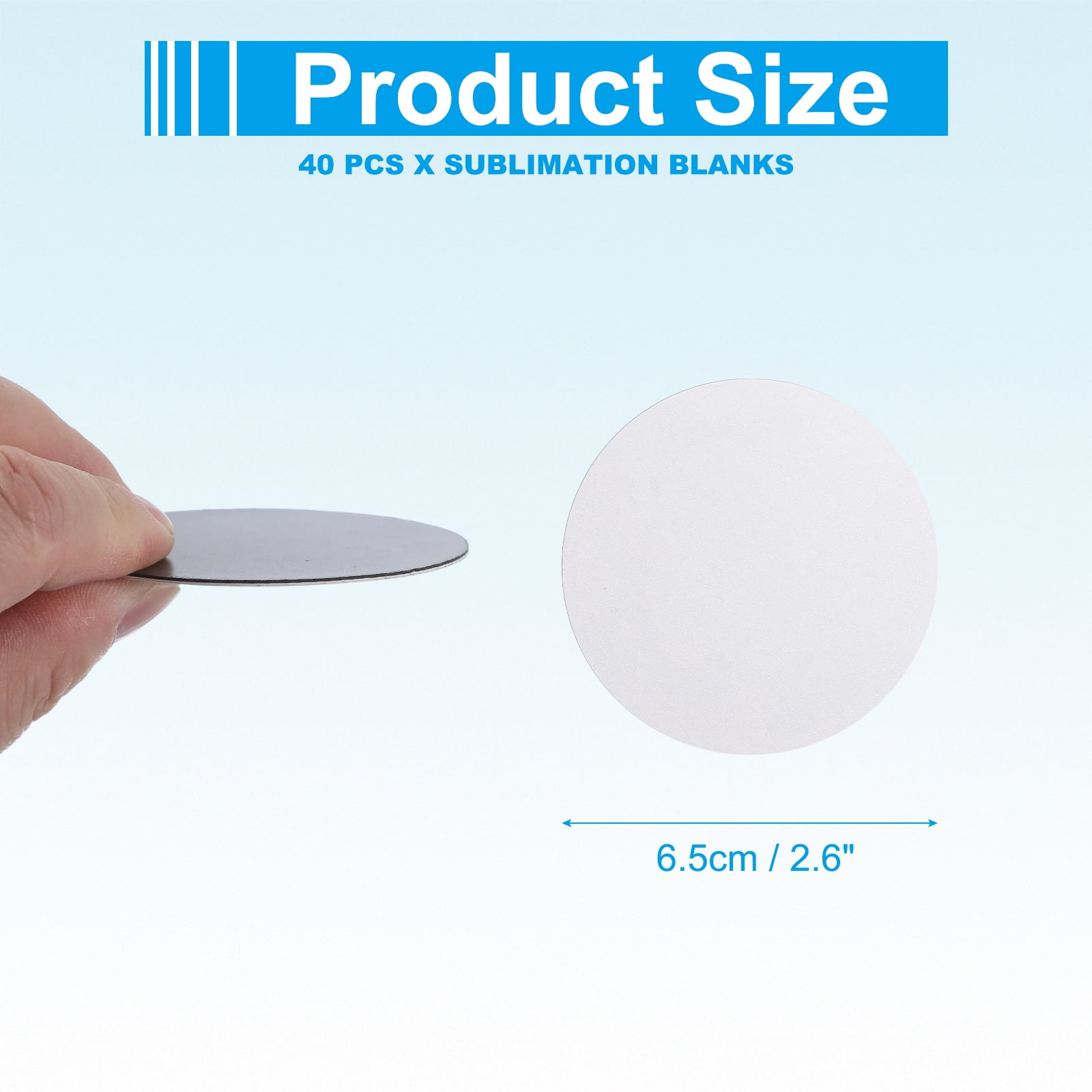 Uxcell 2.2 x 1.6" Sublimation Magnet Blanks, 40 Pcs Sublimation Blanks Products Personalized Refrigerator Magnets for Kitchen Fridge Home Decor, Square