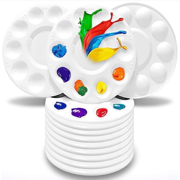 Paint Tray Palettes, Plastic Paint Pallets for Kids or Students to Paints on School Project or Art Class-12pcs