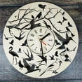 thumbnail image 3 of Wall Clock Non-Ticking Wall Clocks Battery Operated - Country Retro Rustic Style Decorative for Living Room kitchen and home Bathroom Bedroom , Birds, 3 of 8