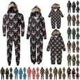 thumbnail image 4 of Mrzhqd Family Christmas Pajamas Matching Sets Mens Long Sleeve Print Jumpsuit Pajamas Fashion Warm Sleepwear,Gold,Size S, 4 of 9