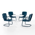 thumbnail image 4 of Crosley Furniture Ridgeland 5 Piece Metal Outdoor Dining Set in Navy Gloss, 4 of 13