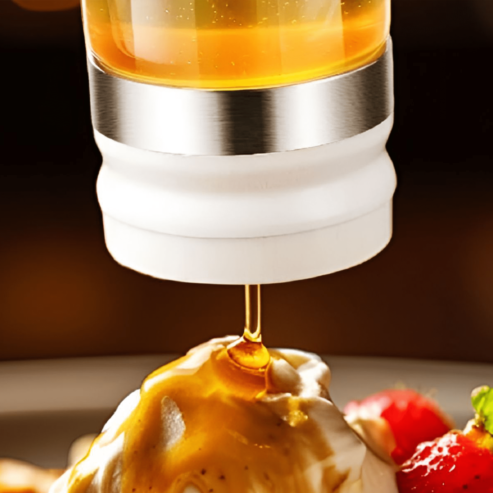 ACDANC 2026 New Glass Honey Dispenser,Upgraded Honey Dispenser No Drip Glass,Maple Syrup Dispenser,9 Oz Honey Jar with Handle,Syrup Dispenser for Coffee,Tea (Black)