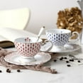 European Luxury Ceramic Coffee Mug Afternoon Tea Cup Saucer Set with ...