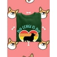 thumbnail image 3 of Vintage My Corgi Is My Valentine Sweatshirt Women -Image by Shutterstock, Female Medium, 3 of 4