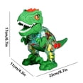 thumbnail image 3 of Dinosaur Toy, Light Up Transparent Dinosaur, Gear Mobile Music Car, Auto Change Direction Kids Toy, Sensory Dinosaur Car, Toddler Dinosaur Gift, Colorful Gears Dinosaur Toy, 3 of 9