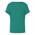 thumbnail image 4 of AKEGAMN Casual Short Sleeve Knot Shirts - Slim Fit, V Neck, Polyester Spandex, Green M, Size S-3XL, 4 of 5